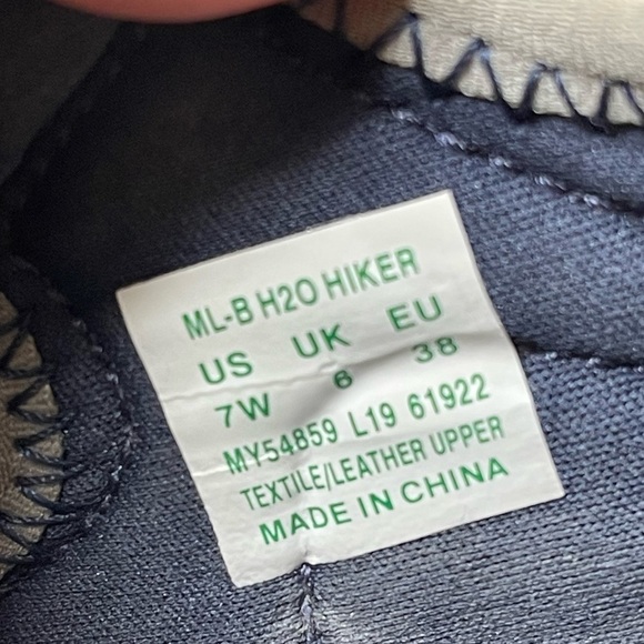 Merrell's ML-B H20 Hiker Sandals Size 7W Textile/Leather Upper Blue/Green - Picture 11 of 11